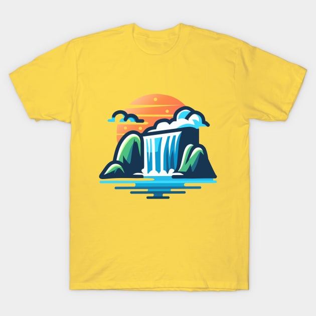 The cool vibrations of a beautiful waterfall T-Shirt by Pickyysen